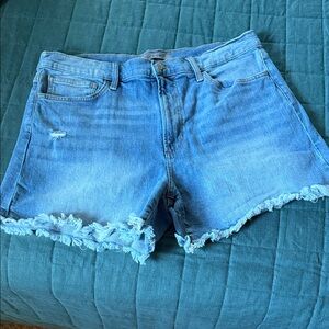 Joe's Jeans Light Blue Frayed Jean Shorts. Length 15”.